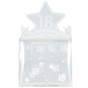 Trade Shop - Set 12 Bomboniera Bomboniere Scatola 18 Anni Trasparente Portaconfetti Confetti -