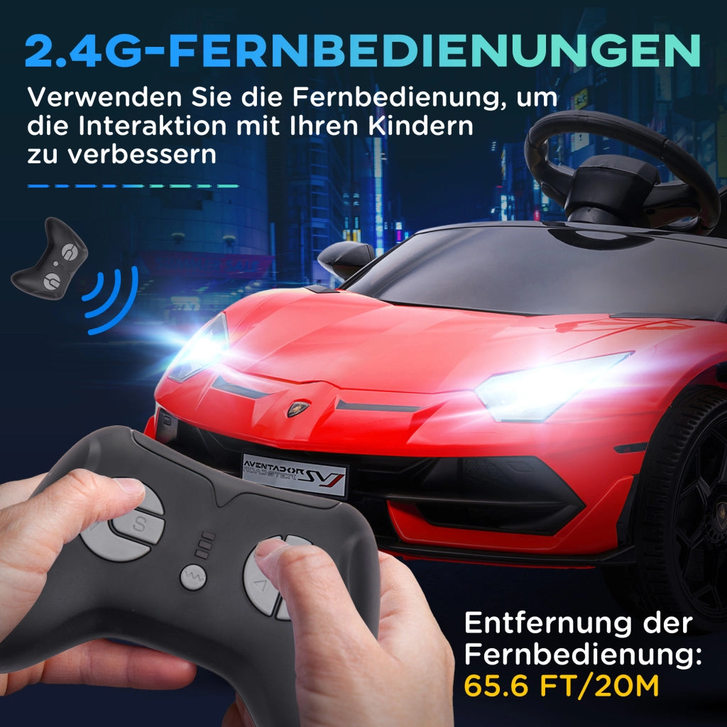 Auto Bambini Lamborghini Aventador ¨C zephmum ¨C Rosso con Musica e Suoni