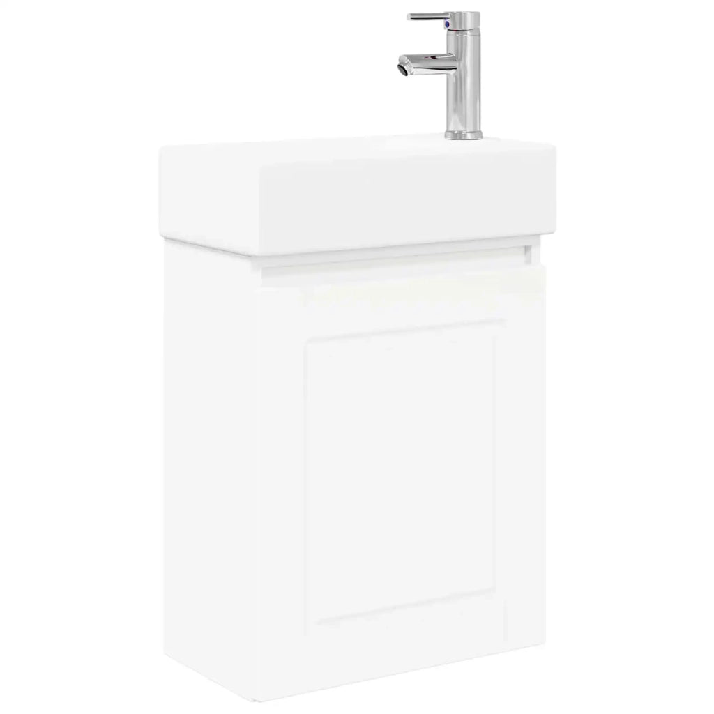 Mobile bagno con rubinetto Bianco 45,5 x 22,5 x 84 cm