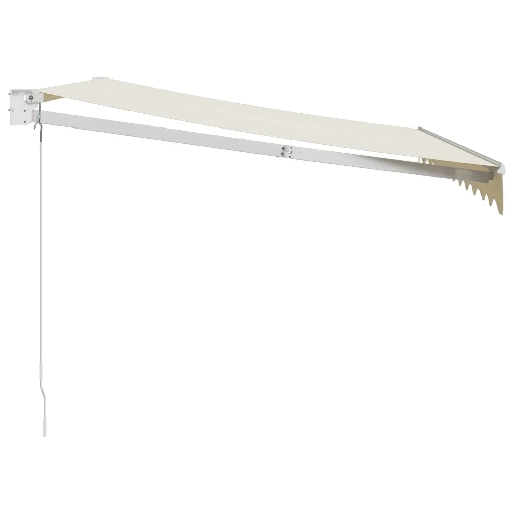Tenda da Sole Retrattile Crema 3,5x2,5 m in Tessuto e Alluminio