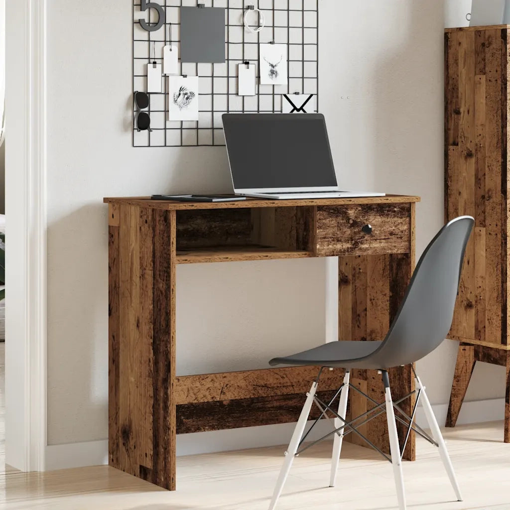 Scrivania Legno Antico 80x40x75 cm in Truciolato 860479