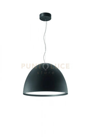 SOSPENSIONE CUPOLA 1 LUCE A LED 50W 3000K 4691LM D.60 NERO IN ALLUMINIO VERNICIATO