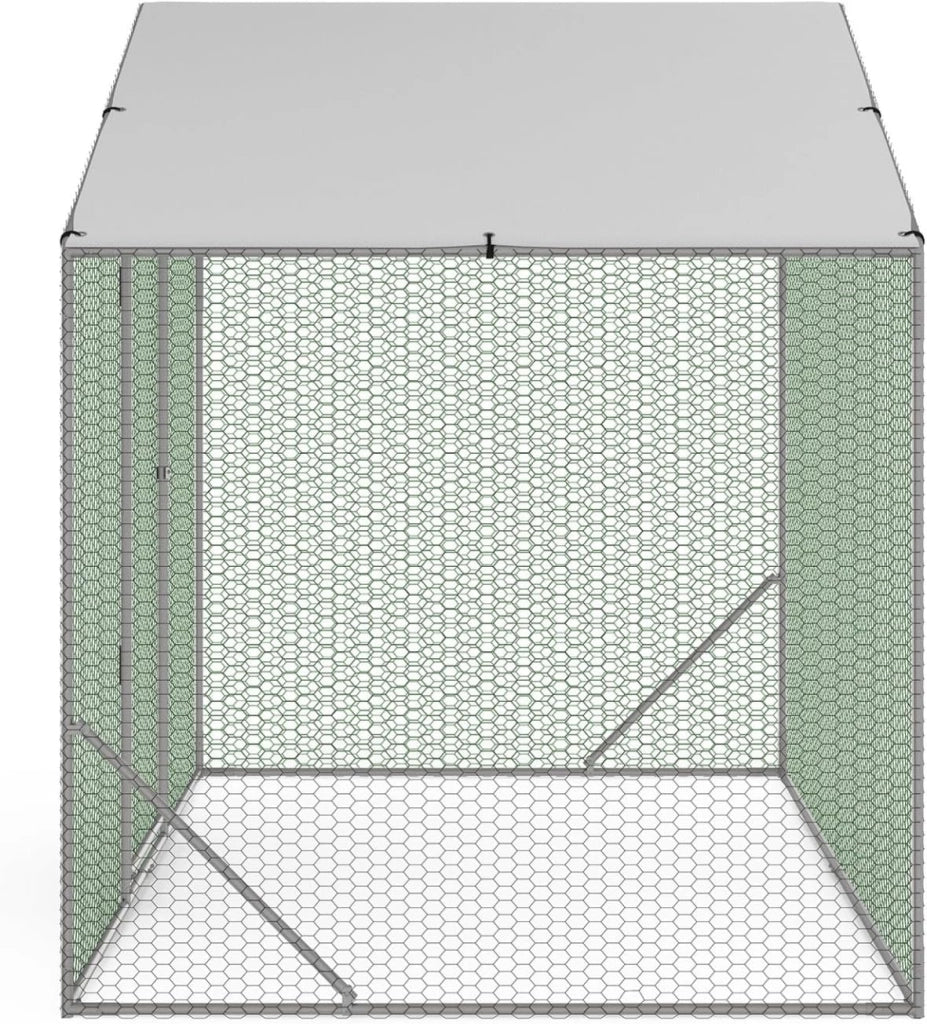 Box per polli di 3 m². Parco con recinto di 2,20x1,4 m. Acciaio galvanizzato