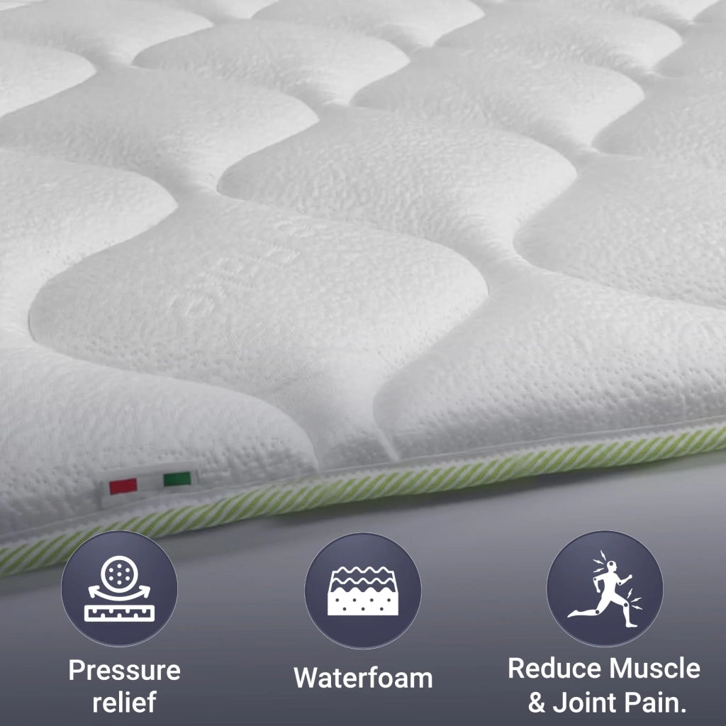 Topper Rinfrescante Singolo con Elastici 80X200 | Correttore Materasso con Tecnologia Cooler e Proprietà Ortopediche | Altezza 4 cm | Tessuto Traspirante e Antibatterico