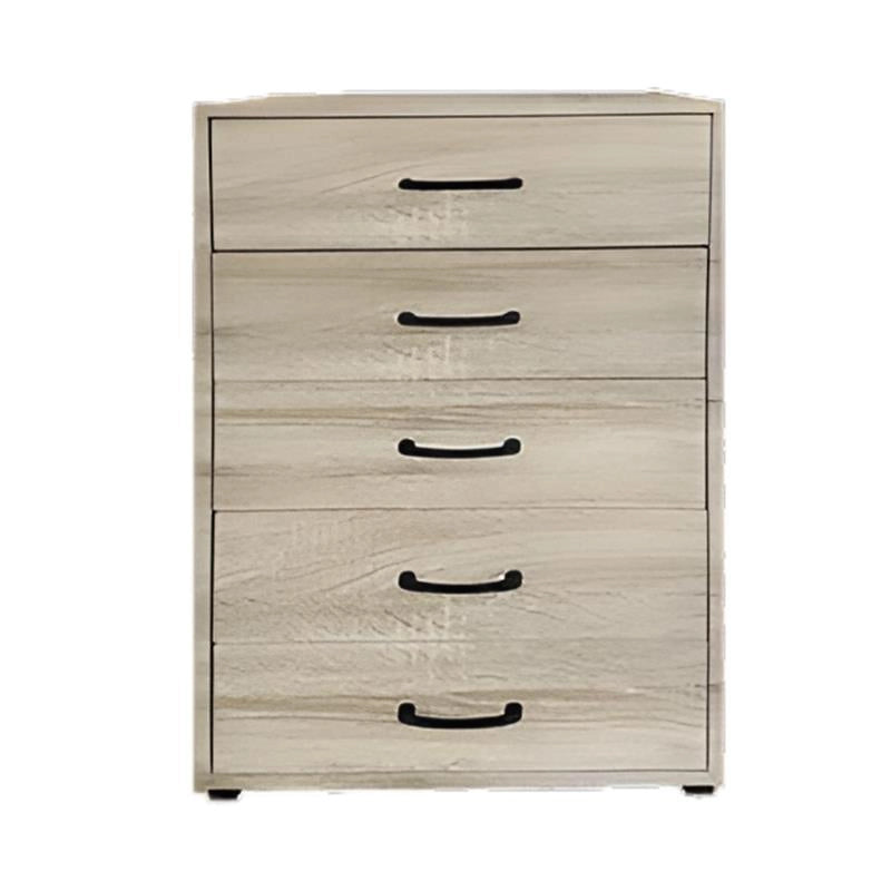 CASSETTIERA 5 CASSETTI IN LEGNO CON PIANO D'APPOGGIO COLORE ROVERE DIMENSIONI 68X40X101CM