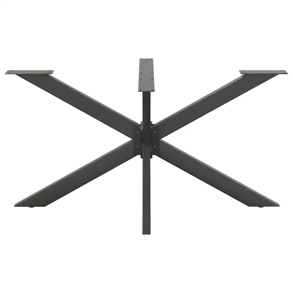 Gamba per Tavolo da Pranzo a Forma di Ragno Antracite 150x78x(72-73) cm Acciaio