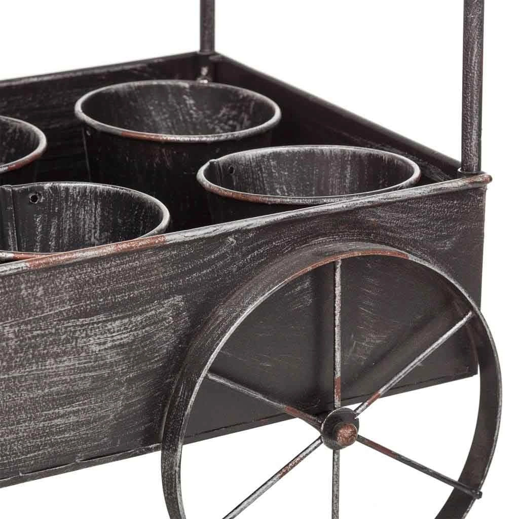 Carrello portafiori in metallo 43,5x27x52,5h