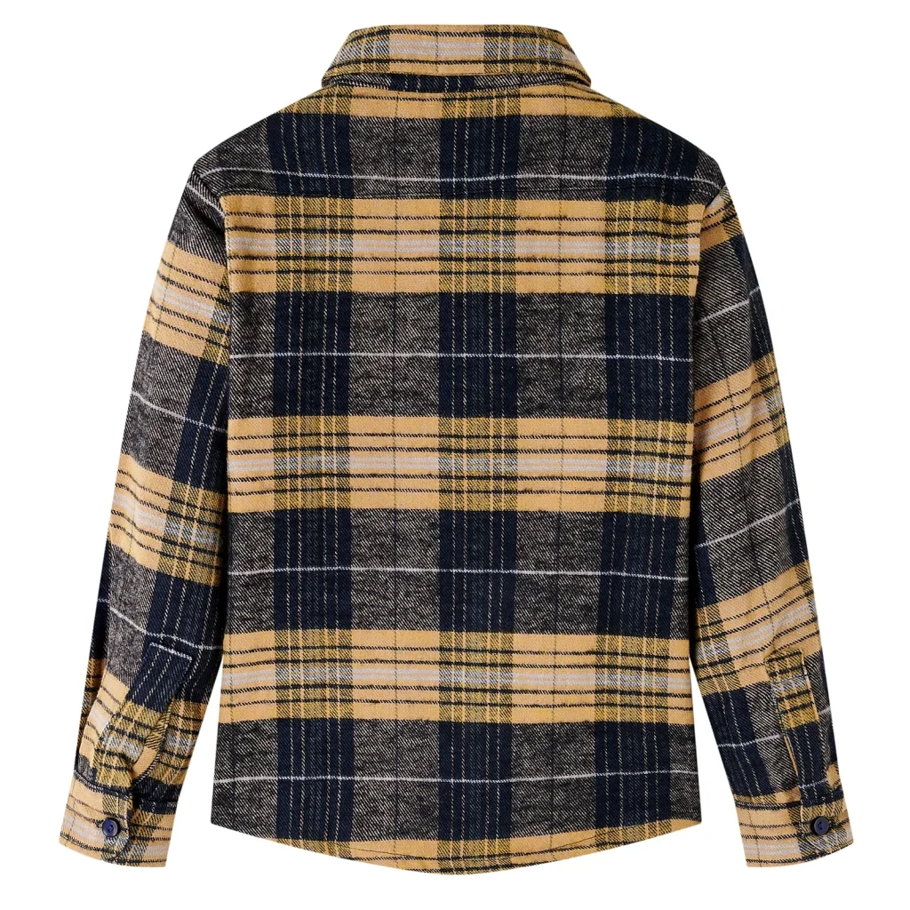 Camicia a Quadri da Bambino Gialla e Nera 104
