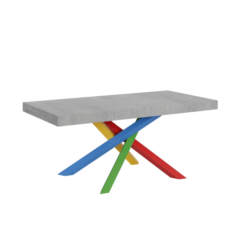 Tavolo allungabile 90x180/284 cm Volantis telaio gambe 4 colori (B) - Cemento