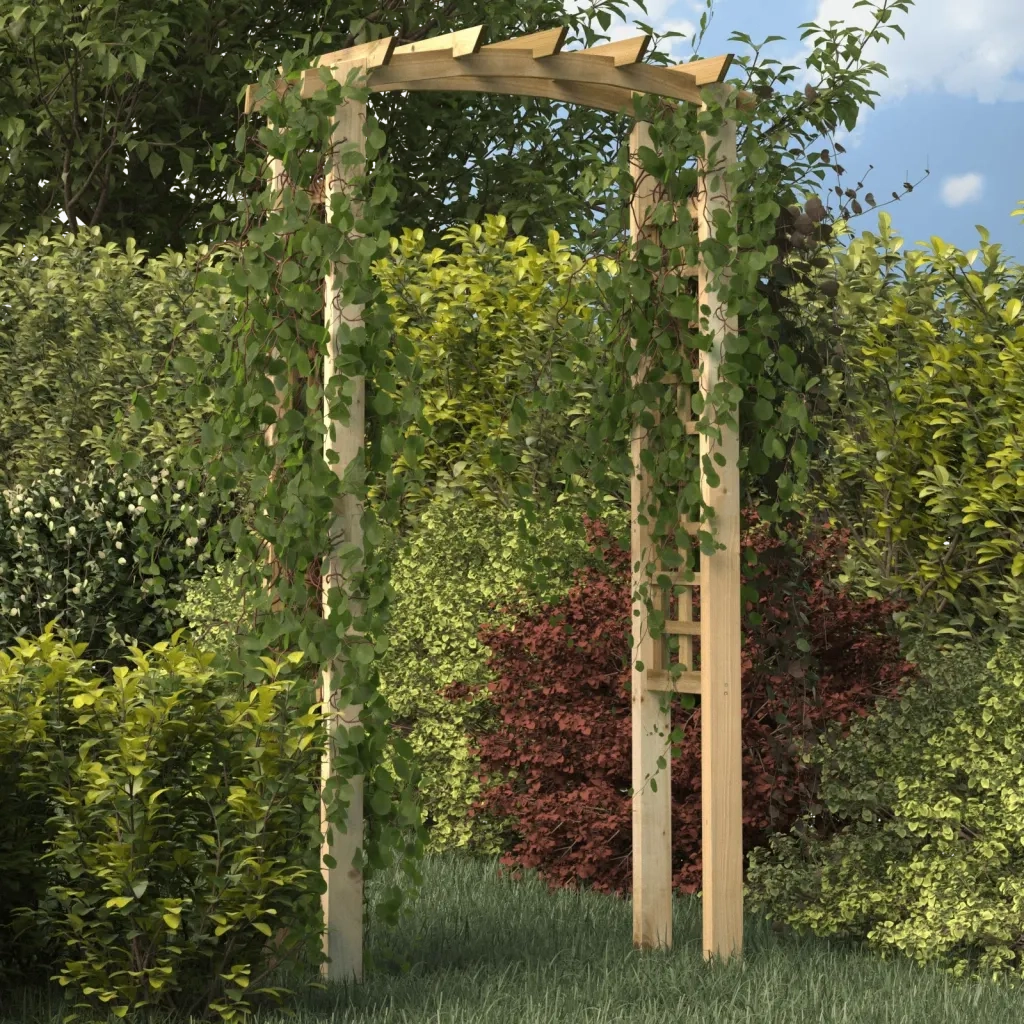 Arco a Traliccio 110x60x210 cm in Pino Massello Impregnato 318560