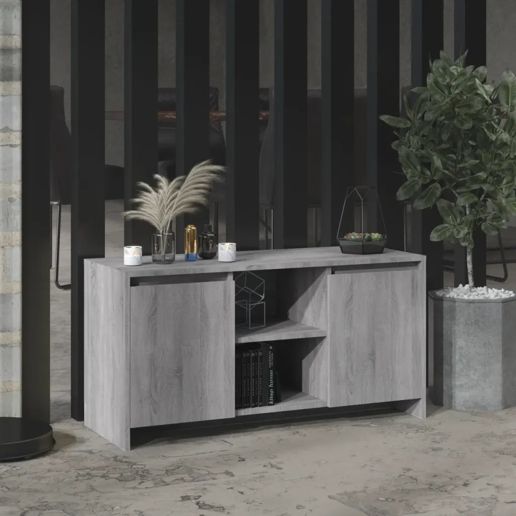 Mobile Porta TV Grigio Sonoma 102x37,5x52,5 cm in Truciolato 813021