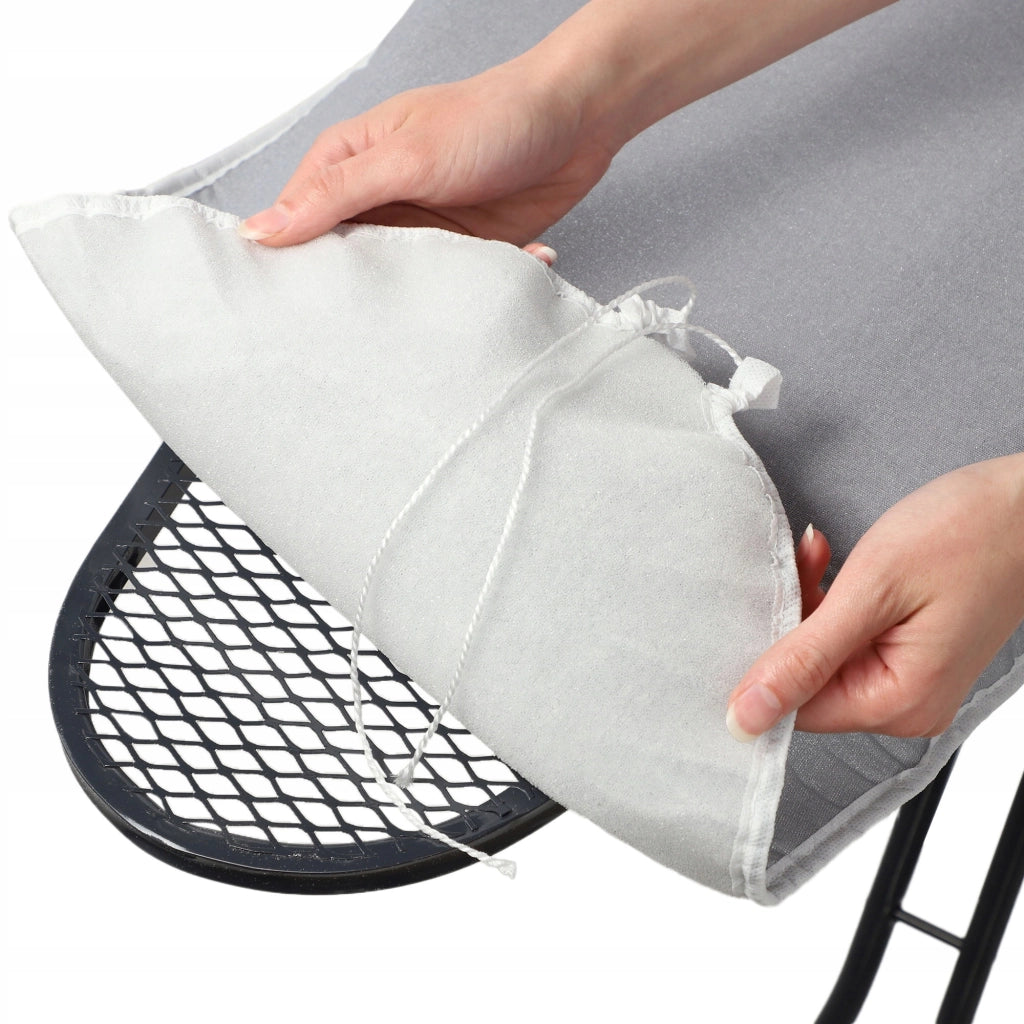 Copriasse da stiro KADAX 140x50 cm in cotone, colore argento.