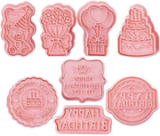 Set di forme per biscotti, 8 pezzi, set per biscotti di compleanno, forme 3D, biscotti per compleanni, biscotti, set di forme per biscotti da inserire per feste di compleanno, set di forme per biscotti da realizzare da soli