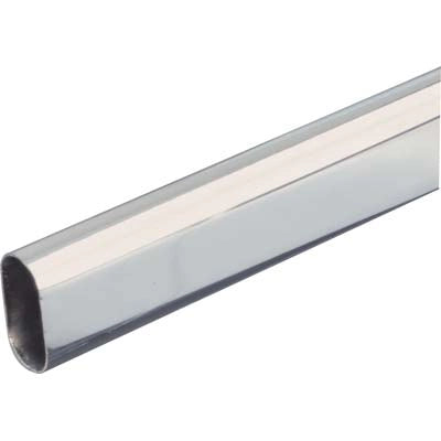 TUBO ARMADIO OVALE CROMATO - ACCIAIO SALDATO MM 30X15 MT 3