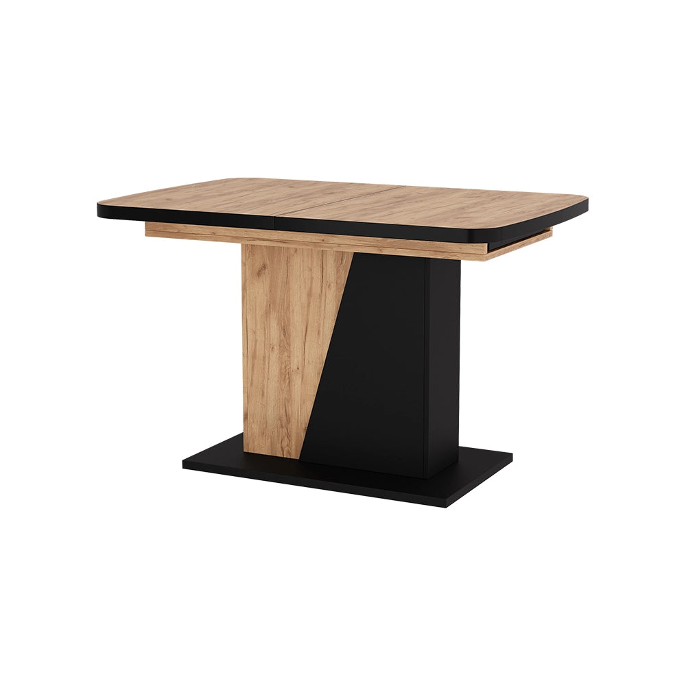 Vicco Tavolo da pranzo Estensibile Rovere nero/oro 120/160 x 80 cm