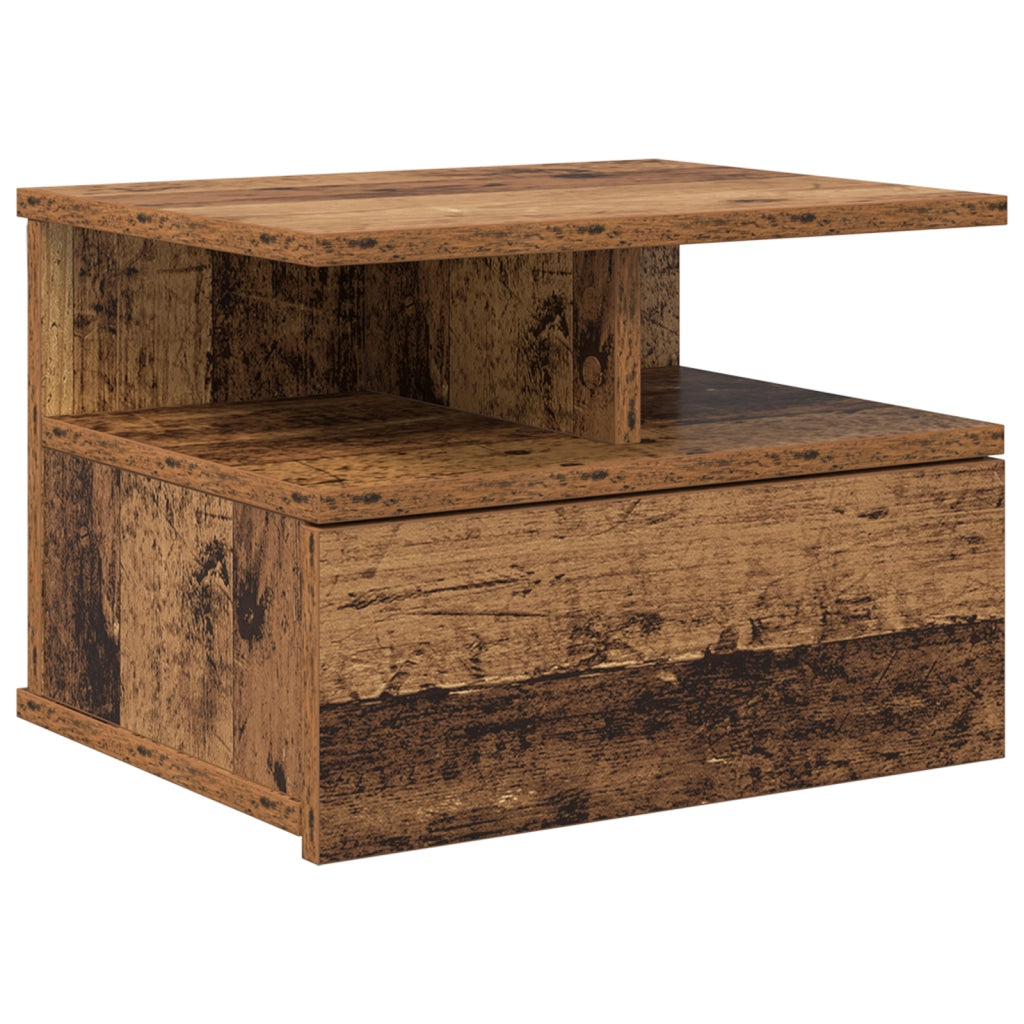 Comodino Sospeso Legno Vecchio 40x31x27 cm Legno ingegnerizzato