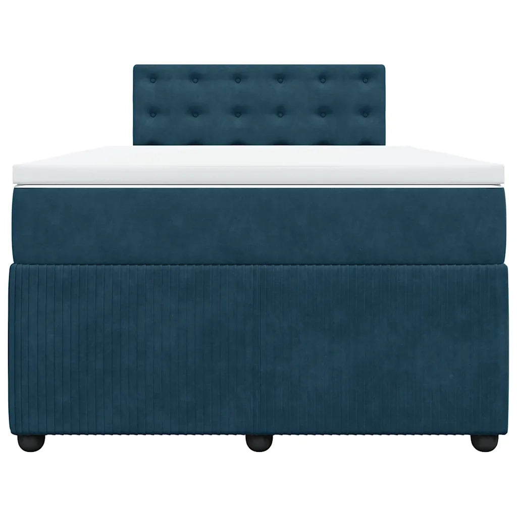 Giroletto a Molle con Materasso Blu 120x190 cm in Velluto 3290002