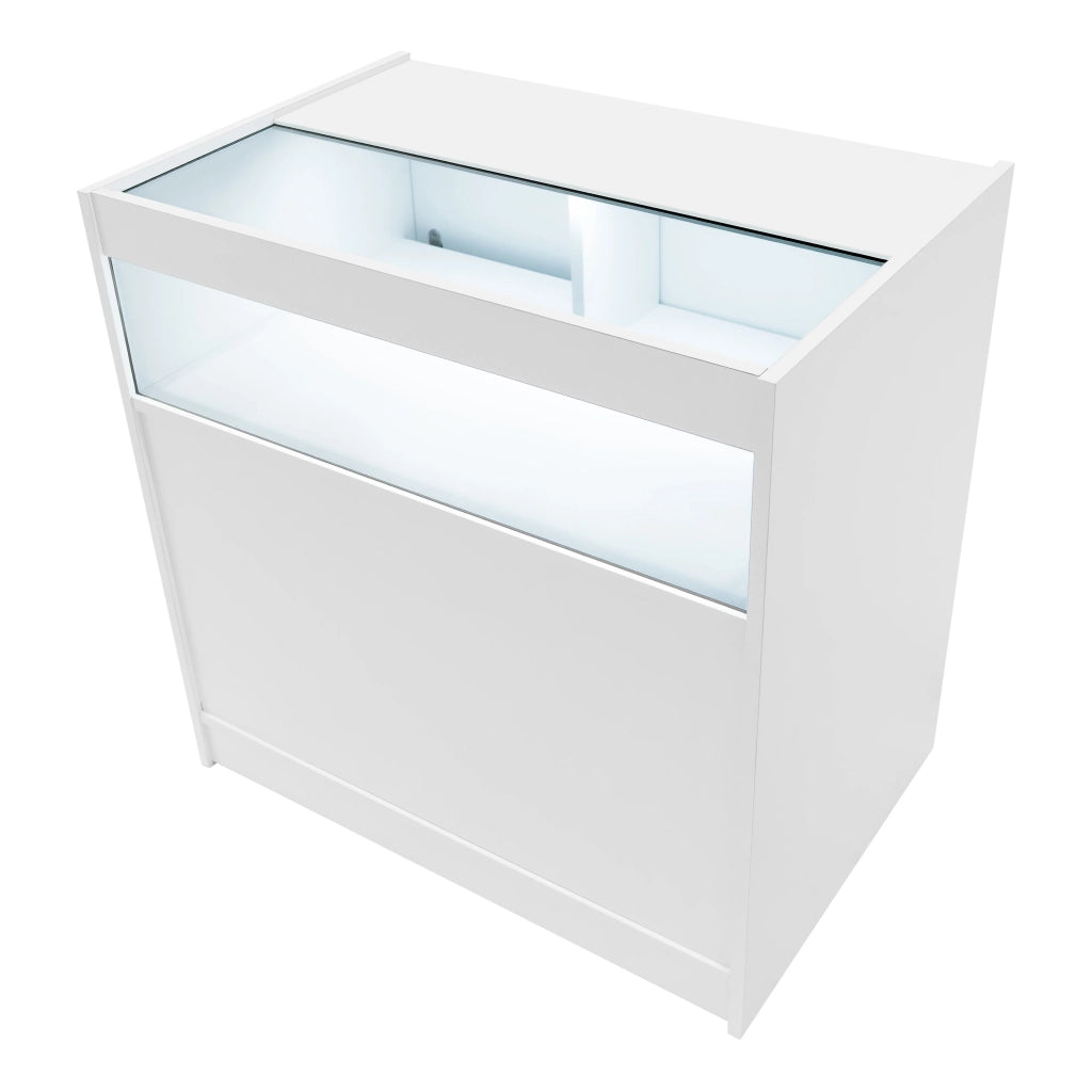 Set Banconi Bianco Hyperion LED K900 B900 LM60 TB60 con Serrature e Vetrina