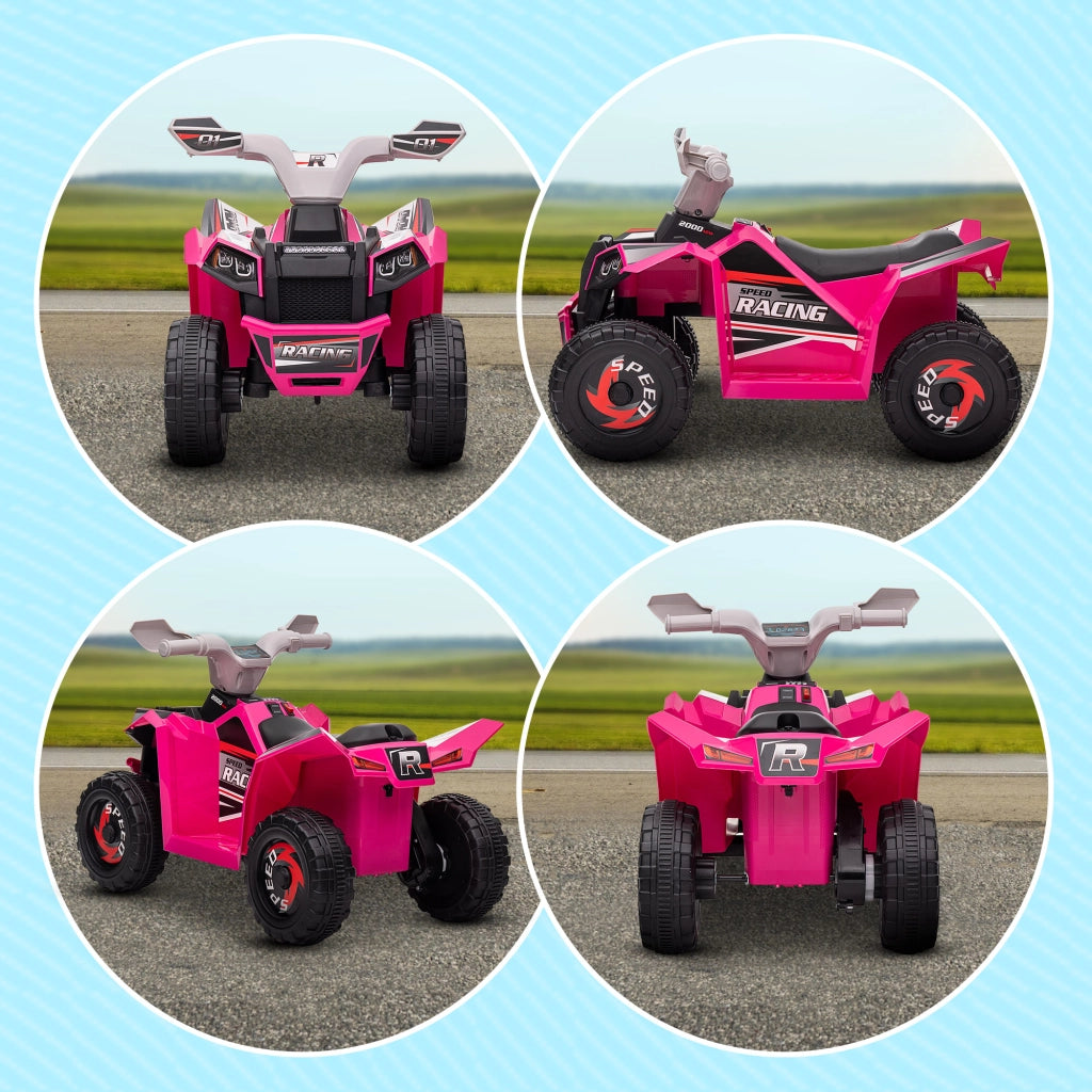 Giroletto Quad Elettrico per Bambini 18-36 Mesi ¨C Zephmum ¨C Rosa 70x41.5x48.5 cm