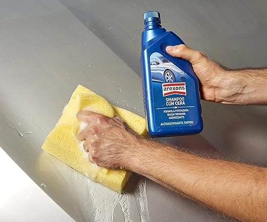SHAMPOO AUTO CON CERA AUTOASCIUGANTE AREXONS 1 lt - AREXONS