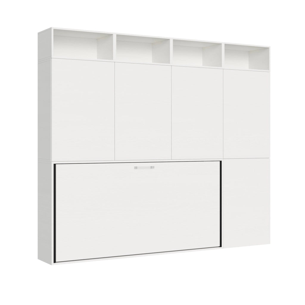Letto Singolo a Scomparsa Composizione B Kando H226,7 Bianco Frassino