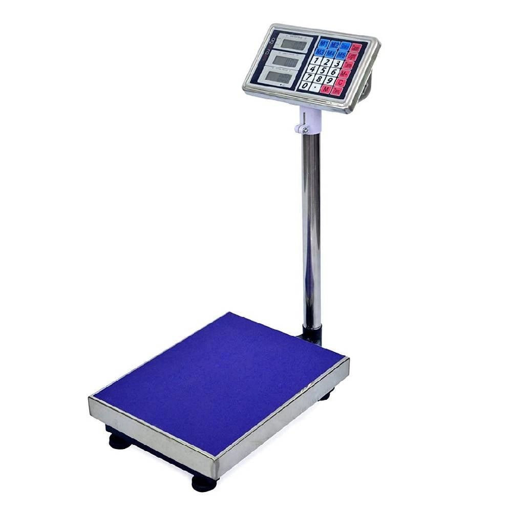 Trade Shop - Bilancia Industriale Con Pedana Fino A 150 Kg Con Schermo Display Lcd Cw585 -