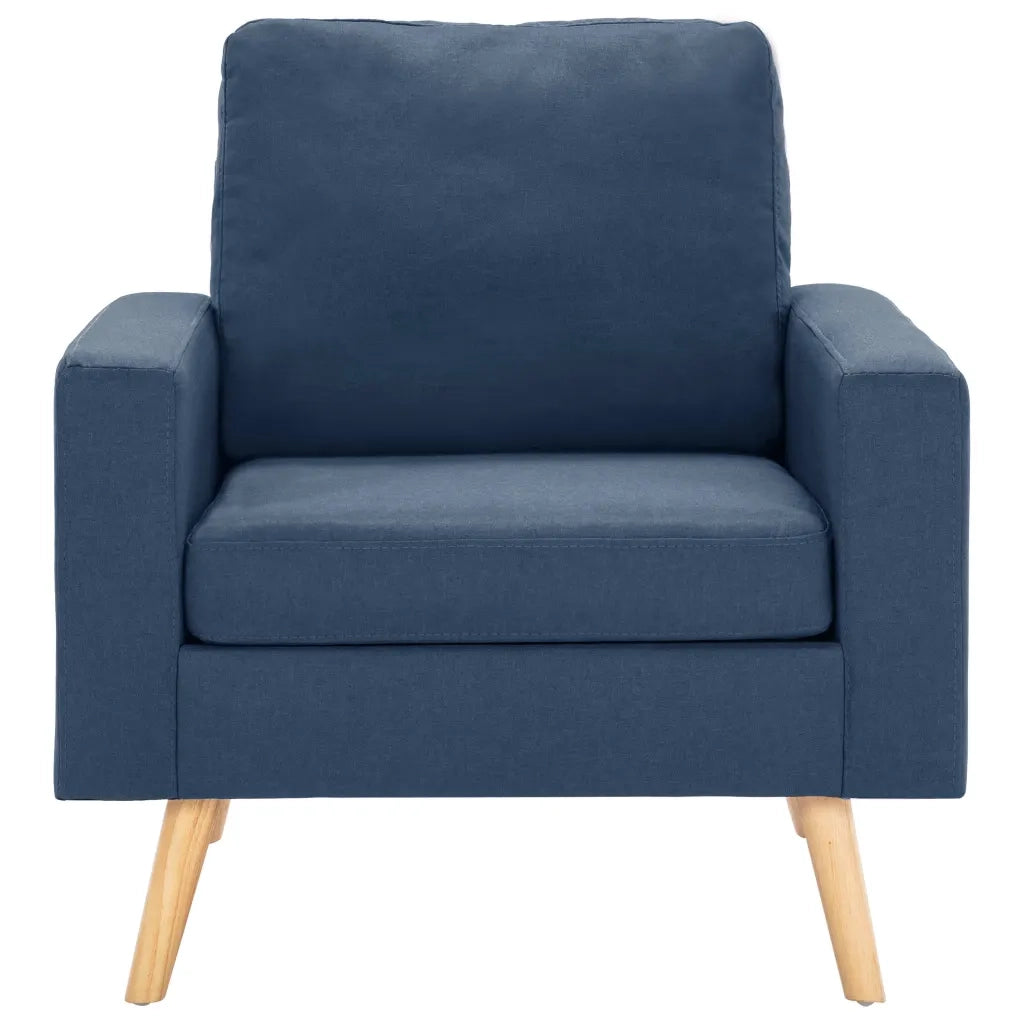 Set Divani 2 pz in Tessuto Blu cod mxl 19019