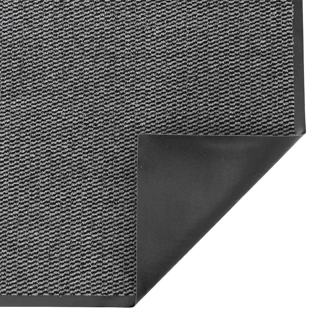 Zerbino antiscivolo per interni/esterni 40 x 60 cm resistente all'usura facile da pulire in PP antracite 02_0058093