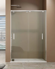 Box doccia frontale BYPASS 2 porte scorrevoli 150 cm (138-148) cromo