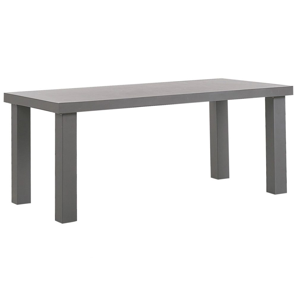 Set da pranzo da giardino Tavolo rettangolare in cemento grigio 2 panche 4 posti resistente all'acqua