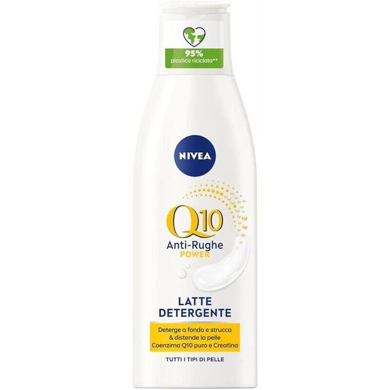SET 4 NIVEA Q10 LATTE DETERGENTE IN FORMATO DA 200ML ANTI RUGHE