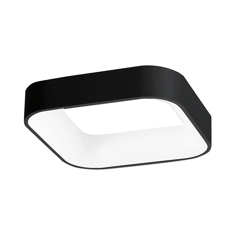 CHOPIN - Plafoniera Quadrata a LED 36W, 3000K, Luce Calda, Struttura in Metallo Nero, Diffusore in Metacrilato, IP20 - Rossini Group