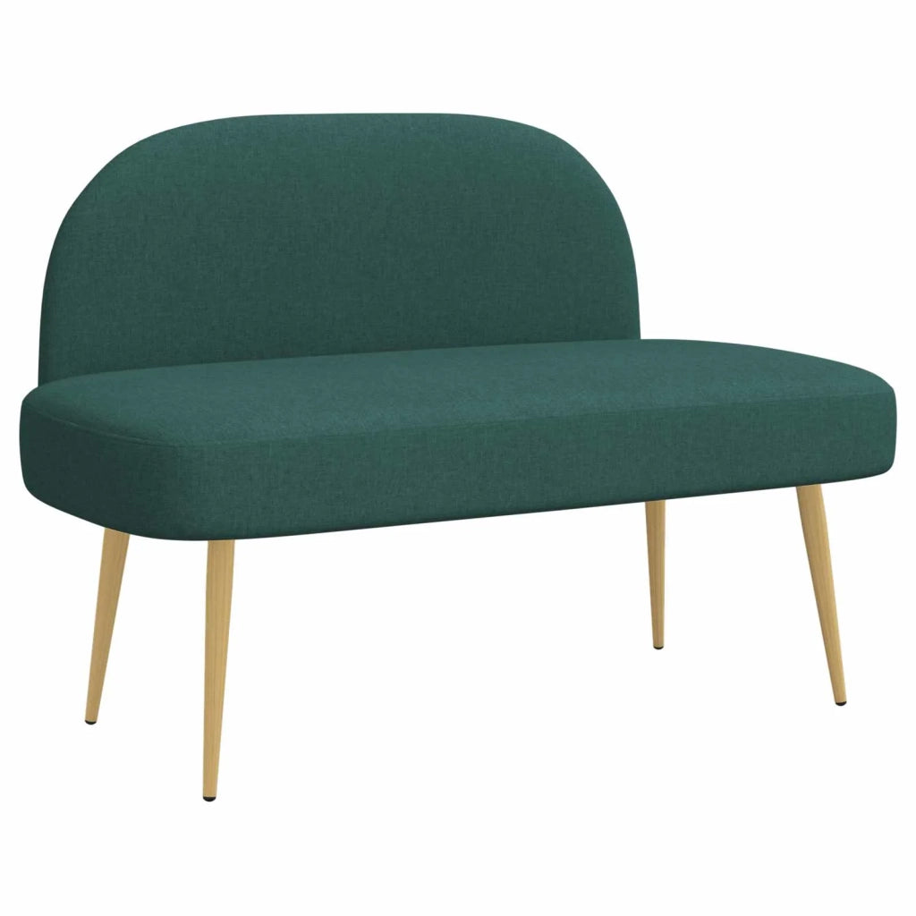 Panchina imbottita con schienale Verde scuro 110 x 60 x 76 cm
