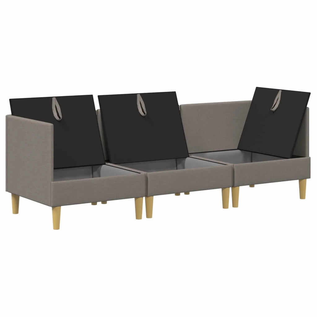 Set di mobili per il soggiorno 3 pcs Tortora Tessuto 3413703