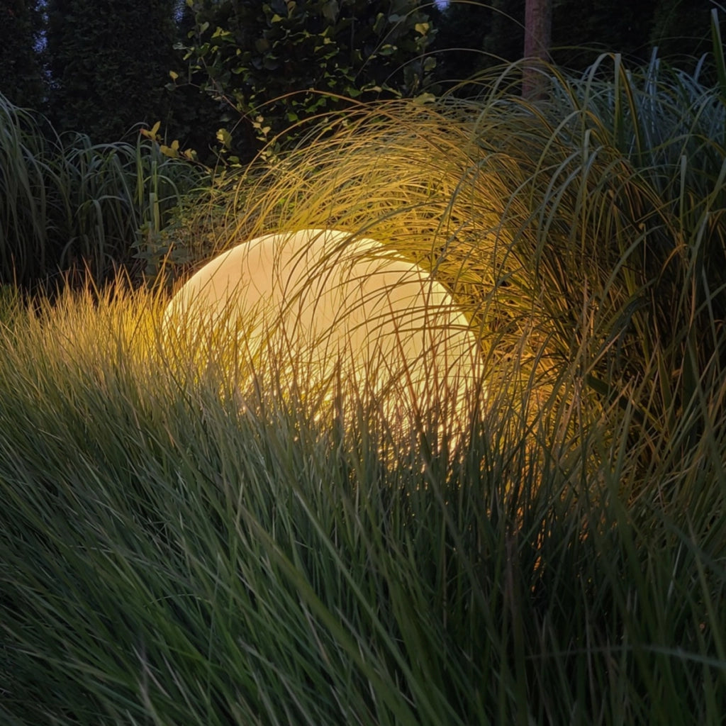Lampada giardino sfera bianca 30cm E27 IP44 Eko-Light