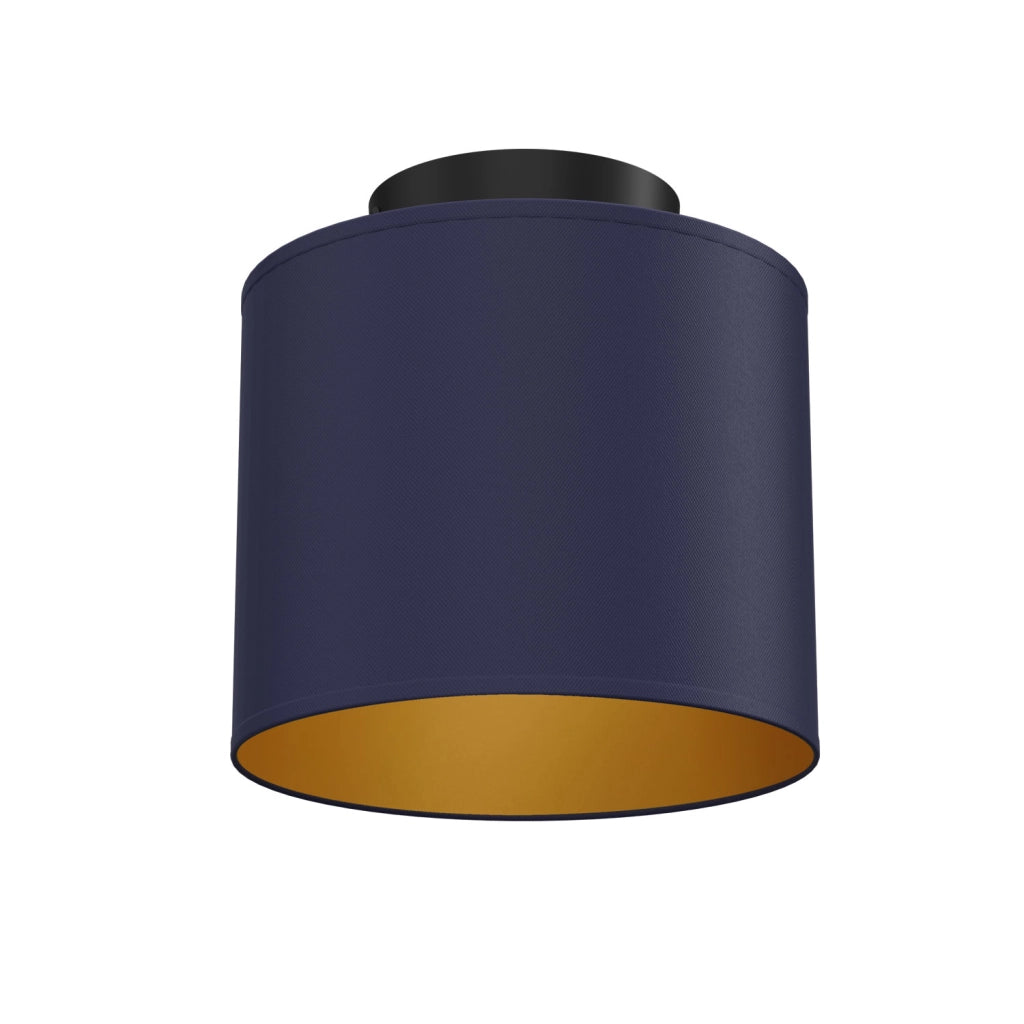 Plafoniera Arden 1xE27 blu oro tessuto Luminex
