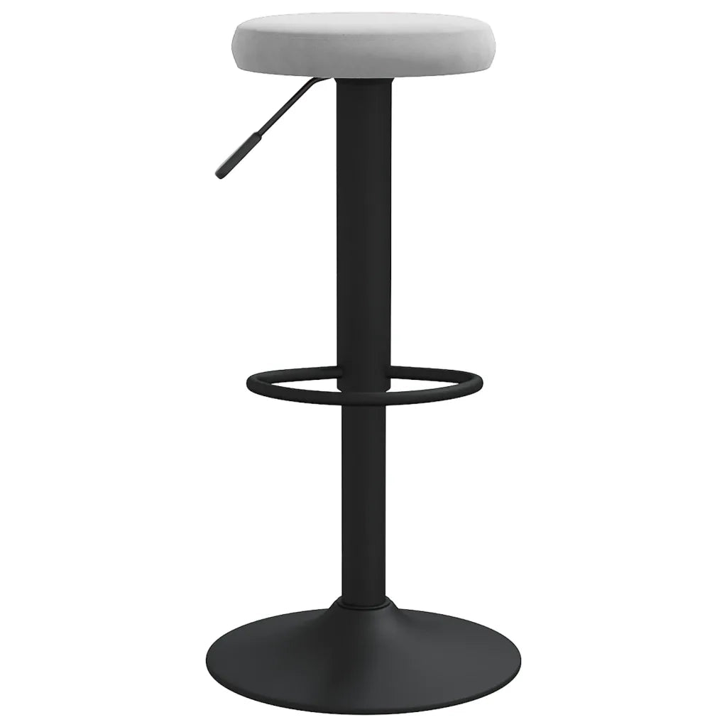 Sgabelli da Bar 2 pz Grigio Chiaro in Velluto cod mxl 54570