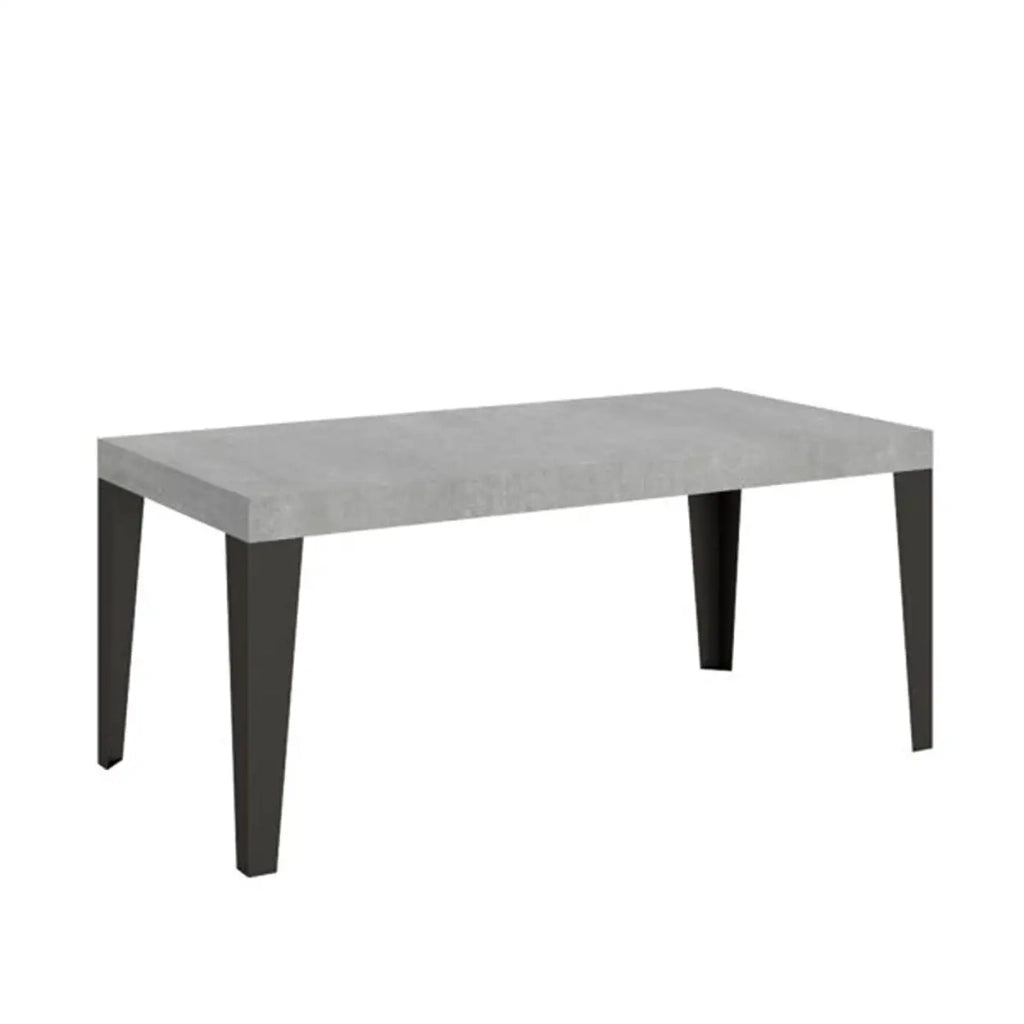 Tavolo allungabile 160/420x90 cm Flame colore cemento gambe antracite