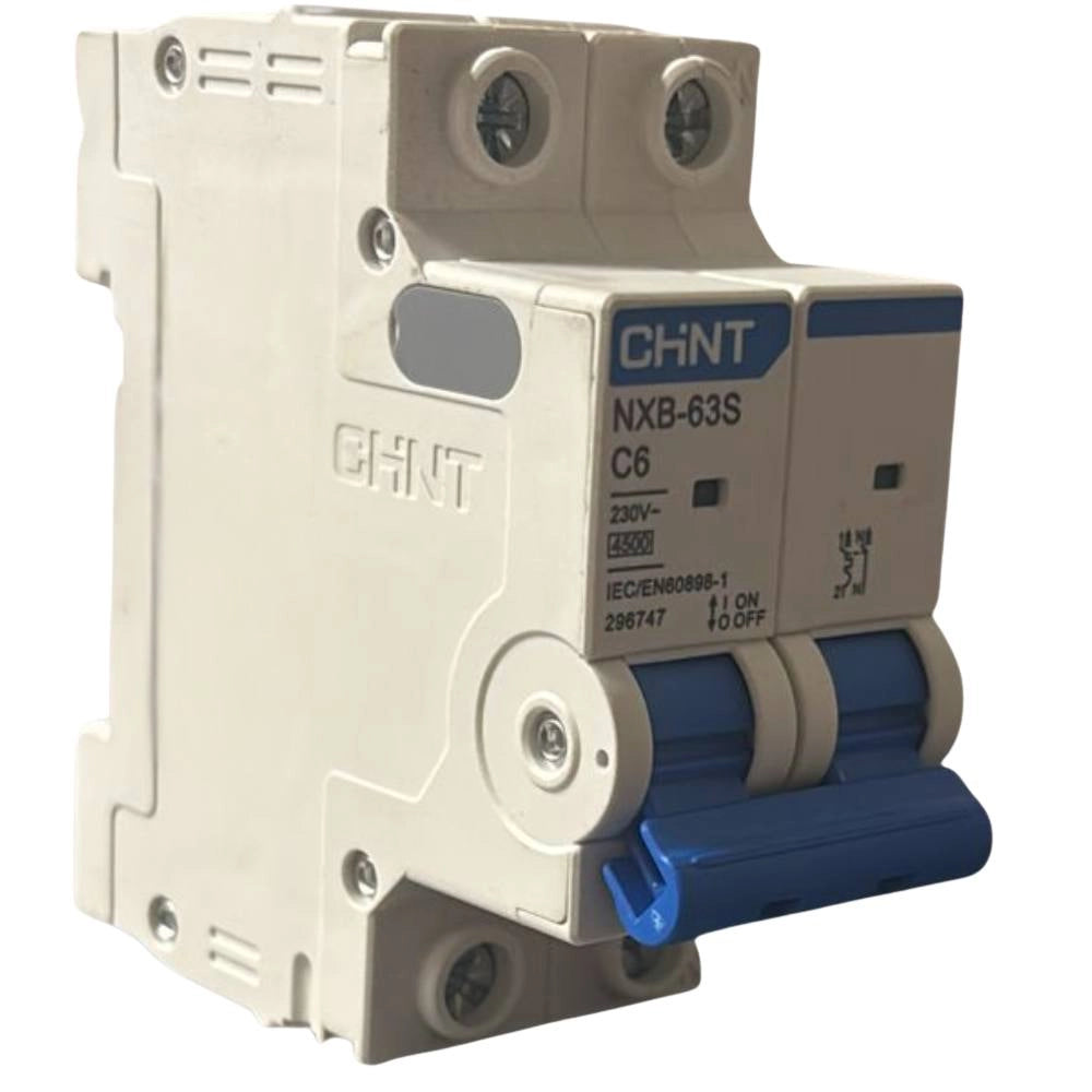 Chint 296747 interruttore magnetotermico serie nxb-63s c6 1p+n 4,5ka