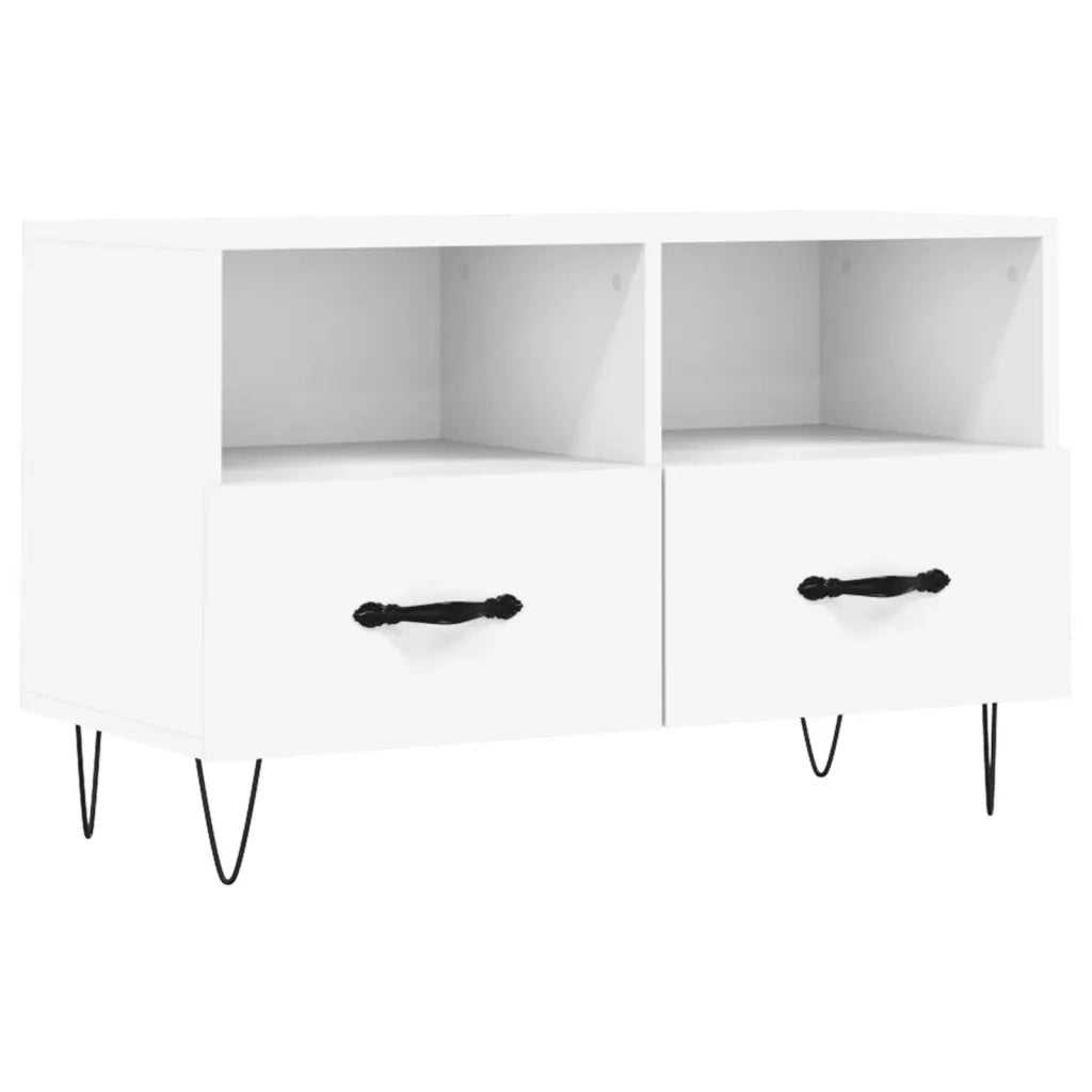 Mobile Porta TV Bianco 80x36x50 cm in Legno Multistratocod mxl 79601