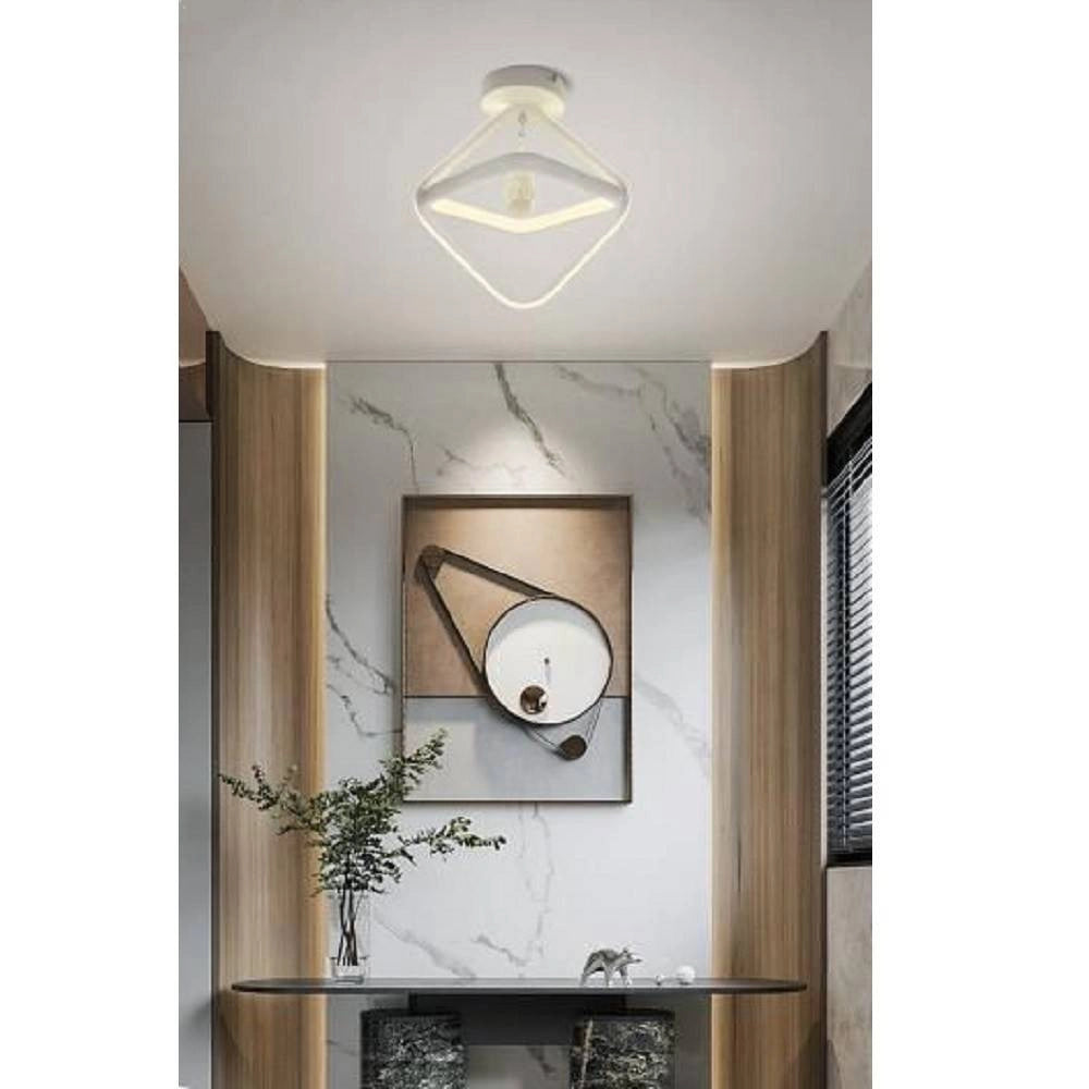 Trade Shop - Lampadario Led 25w Rombo Plafoniera Pendente Soffitto Luce 4000k 3000k 6500k Pn-03b -
