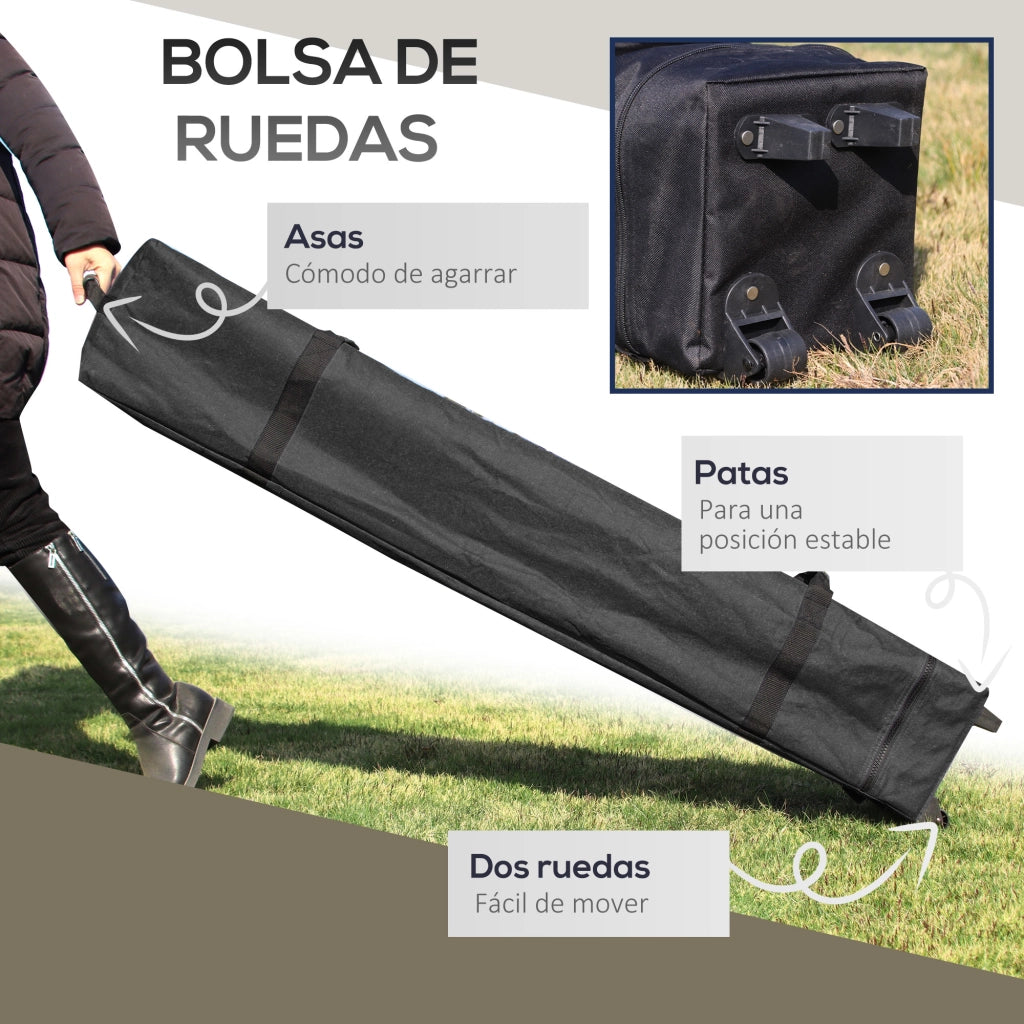 Tenda da giardino pieghevole ¨C zephmum ¨C Beige 4x4x2.8 m