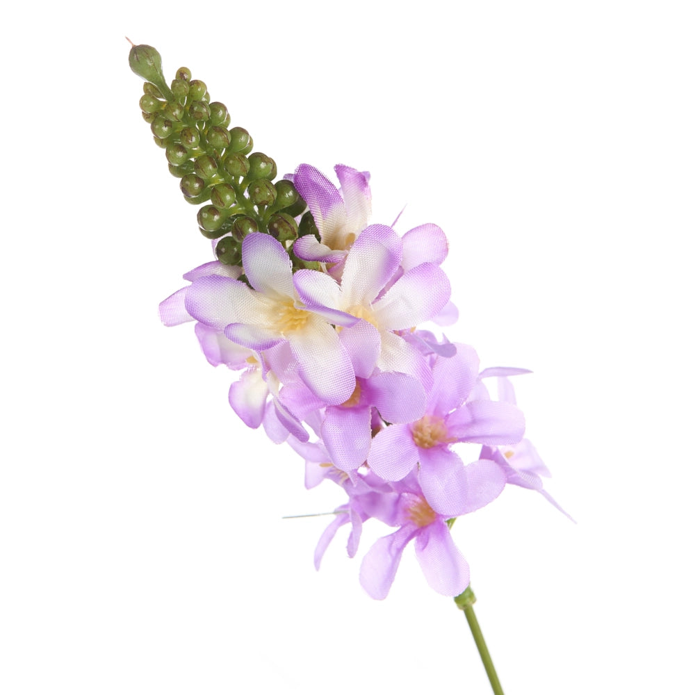 Pianta artificiale in vaso con fiori viola e foglie in plastica nera materiale lavanda 120 cm accessorio decorativo per interni