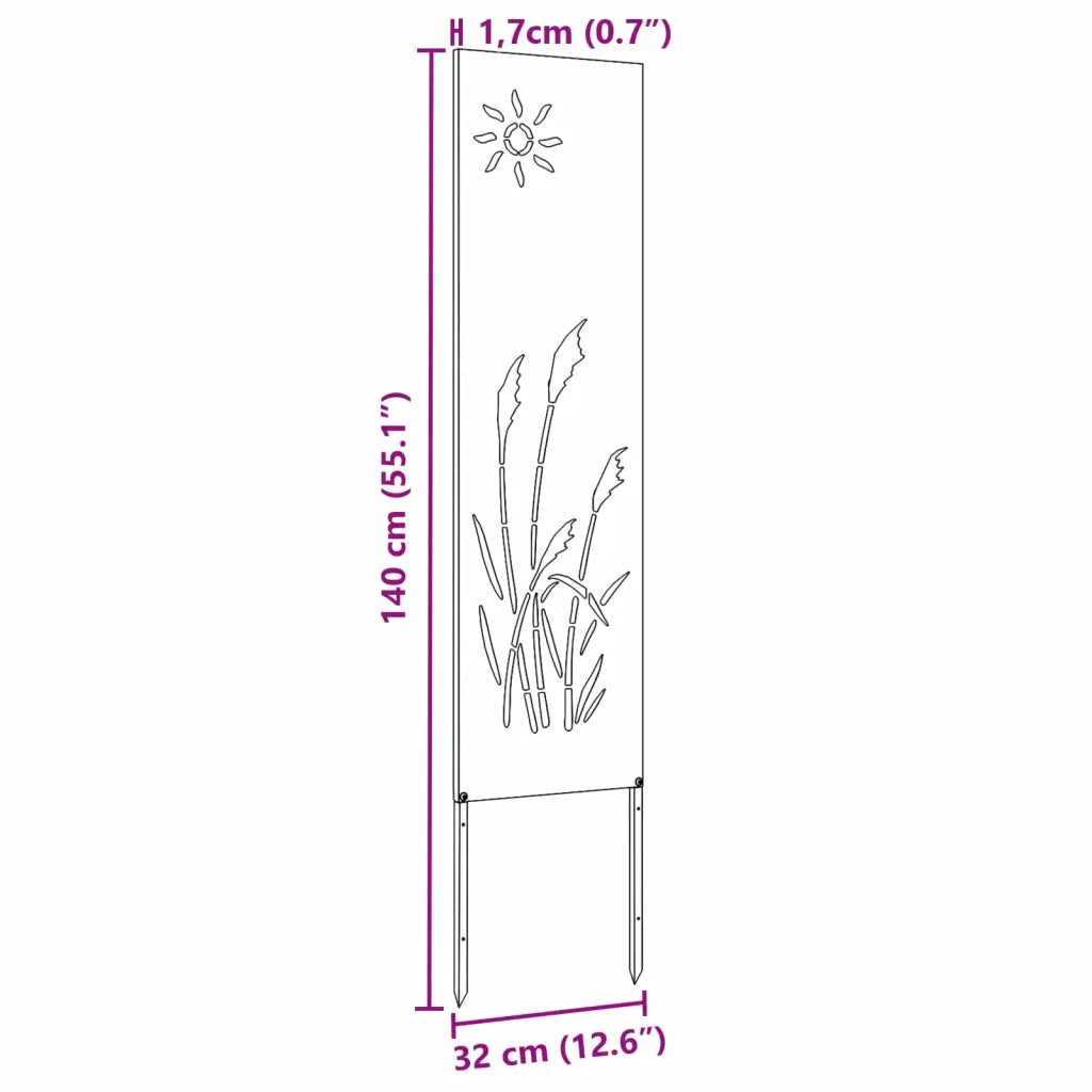 Schermo per privacy in giardino Traforo Bianco 32 x 140 cm 876204