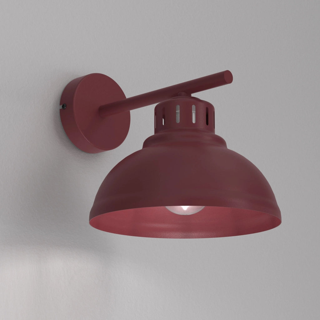 Applique Sven 1xE27 bordò metallo industriale Luminex