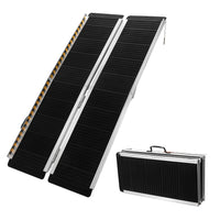 Rampa a valigia per sedia a rotelle, pieghevole mobile antiscivolo, in alluminio 244cm 270kg