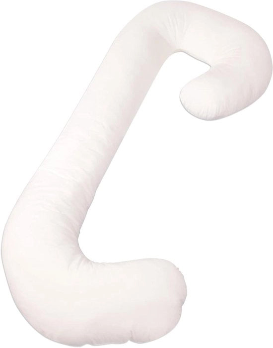 Piumone per il corpo intero per la gravidanza Snoogle Supreme con copertura rimovibile con chiusura a zip - avorio