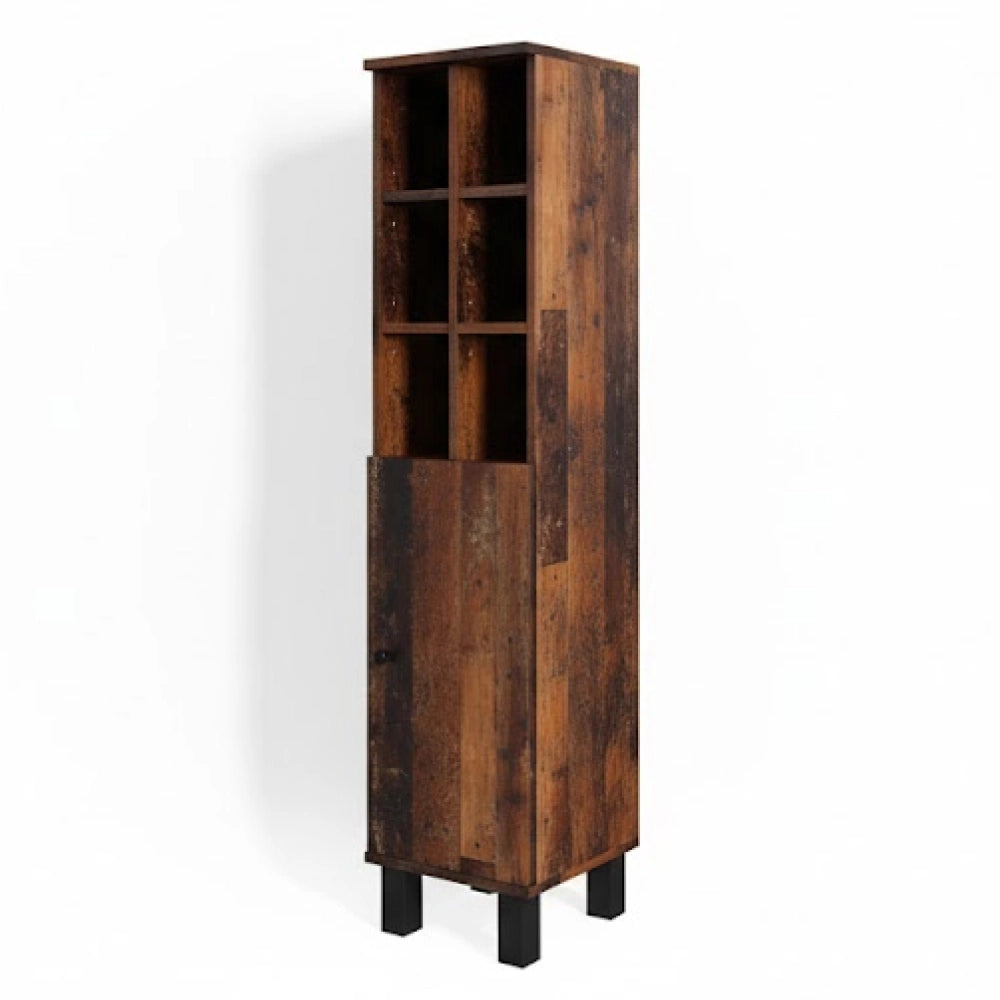 Mobiletto bagno Fynn Rovere rustico 30 x 130.6 cm porta grande Vicco