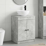 Set di mobili per il bagno Grigio Cemento Legno ingegnerizzato 3404217
