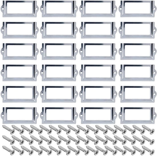 Etichettatore in acciaio inossidabile con adesivo self-lock - incluso viti - per archivi e magazzini - duraturo